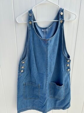 Basic Editions Light Blue Denim Pinafore